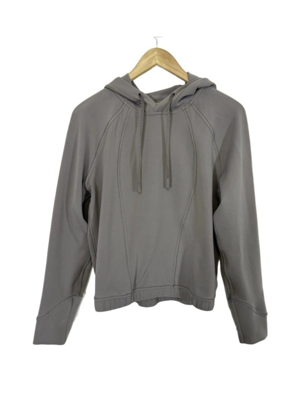Lululemon Never Still Pullover Hooded Sweatshirt Large Womens Gray Scuba Sporty